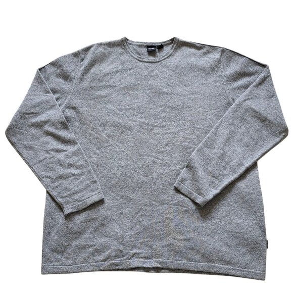 Vtg Hugo Boss Sweater Mens XXL Gray Cashmere Crew Neck Long Sleeve Pullover - Picture 1 of 9